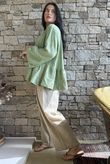 Santos Cotton Zahra Embroidered Smock Olive /5=